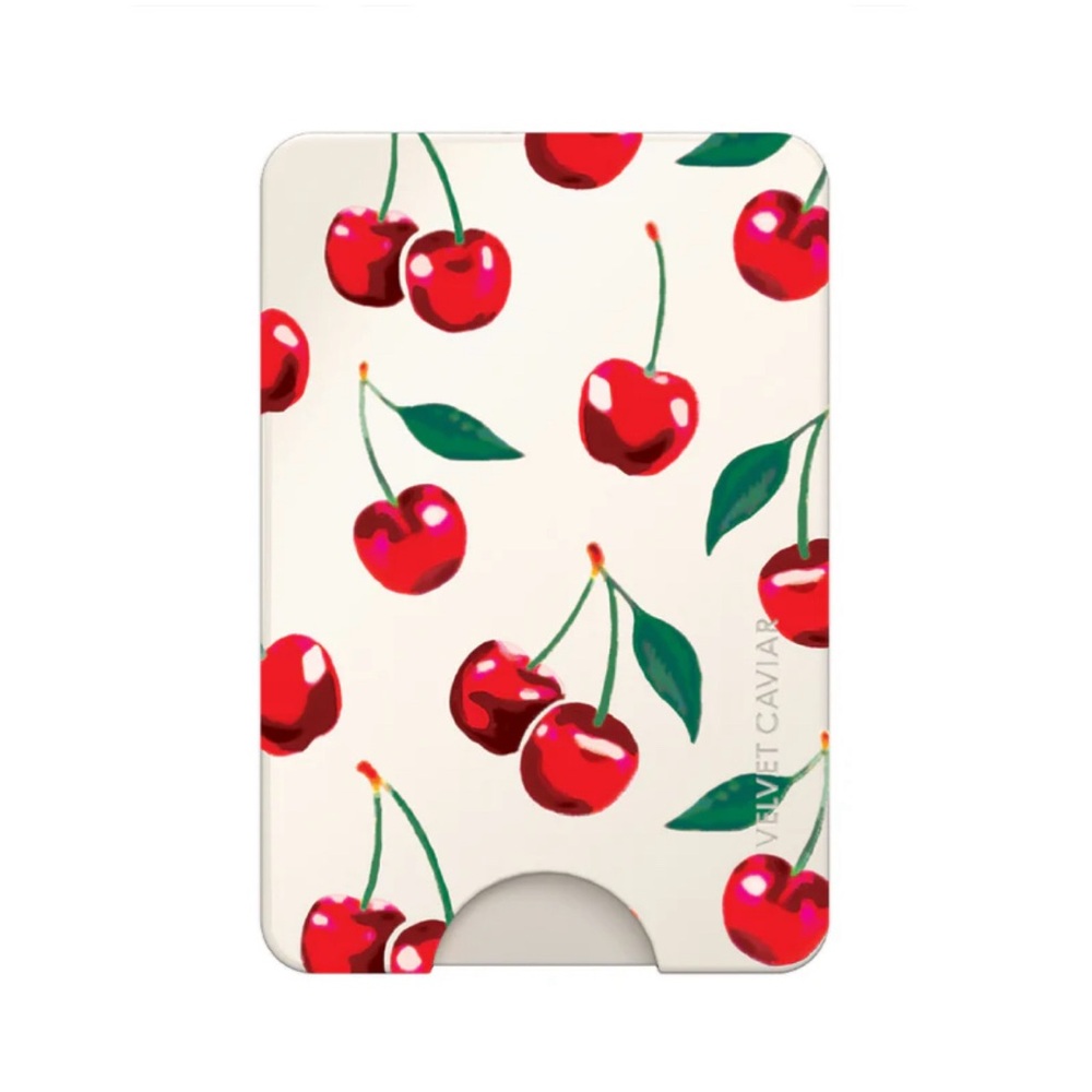 Velvet Caviar Cherry Pattern Phone Wallet/ Card Holder